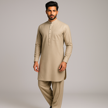 create indian modal wearing pathani plain kurta pajama 