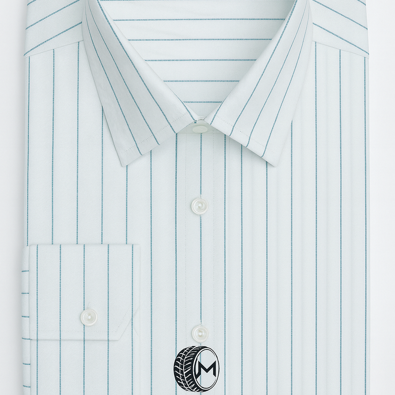 Shirt Fabric Soktas Giza Cotton Broad Lining With Jacquard Colour Green N White