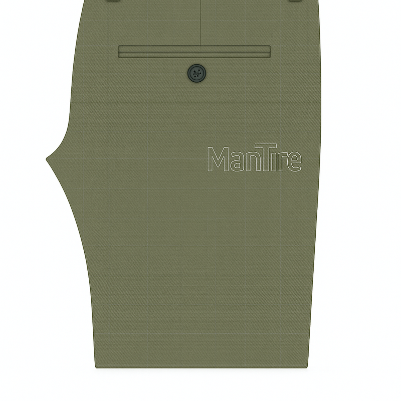 Trouser Fabric Raymond Poly Viscose Medium Check Colour Laurel Green