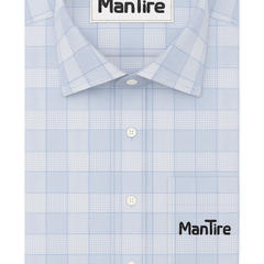 Shirt Fabric Raymond Giza Cotton Check With Jacquard Colour Light Blue N White