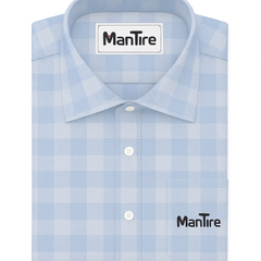 Shirt Fabric Raymond Giza Cotton Jacquard Colour Light Blue N White Gingham
