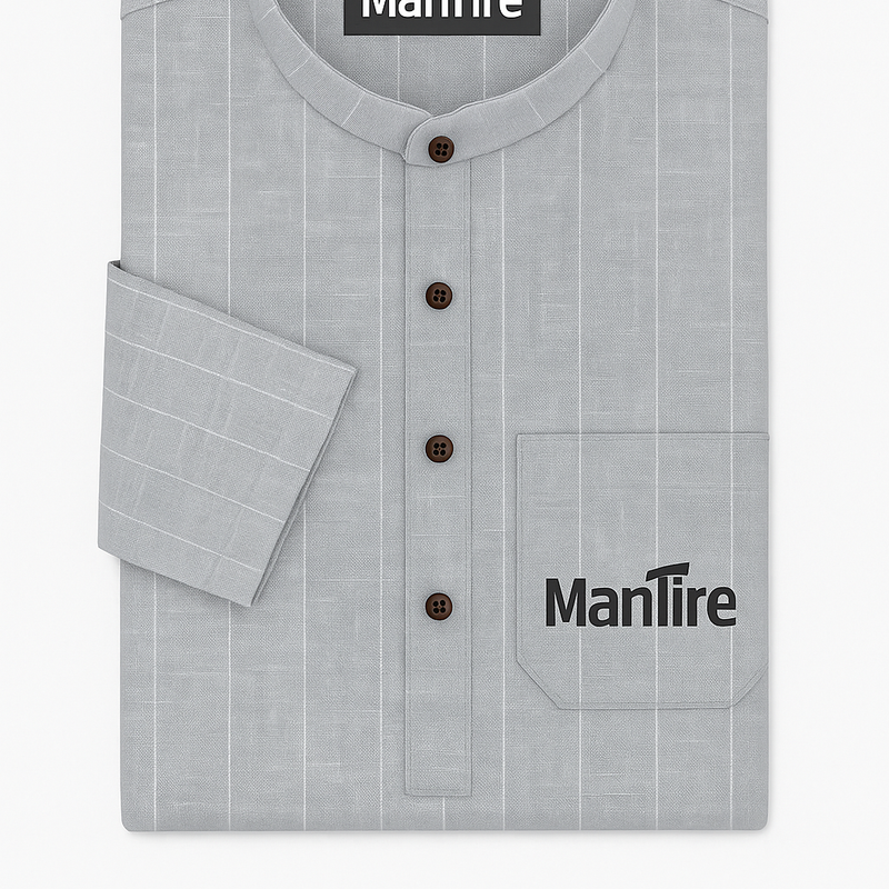 Shirt & Kurta Fabric Arvind 60 Lea Pure Linen Broad Lining Colour Light Grey
