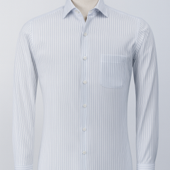 Shirt Fabric ManTire Poly Cotton Wrinkle Free Formal Lining Colour Dark Blue