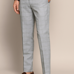 Suiting (1.70 mtr) Trouser Fabric Raymond T/R Poly Viscose Mild Check Colour Light Blue