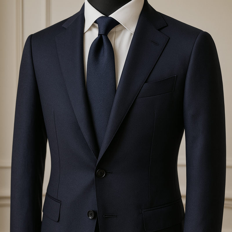 Suit Fabric Raymond Super Fine Wool Blended Self Texture Color Berry Blue