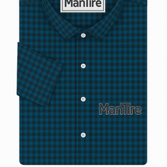 Warm Shirt Fabric Modella Small Check Colour Firozi Blue