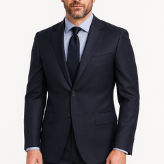 Suit Fabric Raymond Wool Blended Mild Check Color Berry Blue