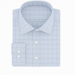 Shirt Fabric Raymond Giza Cotton Broad Check With Jacquard Colour Powder Blue