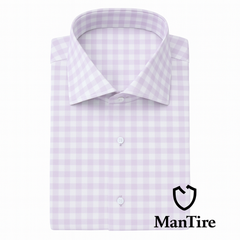 Shirt Fabric Soktas Giza Cotton Check Colour Lavender