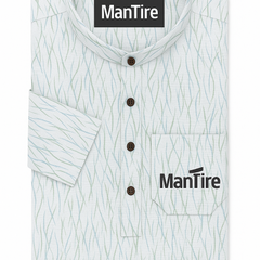 Shirt & Kurta Fabric Linen Club Linen Blended Printed Colour Green N White