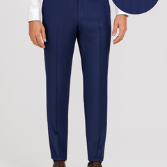 Trouser Fabric Raymond 90s Wool Blended Lining Colour Blue