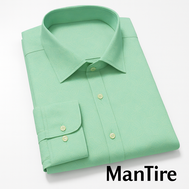 Shirt Fabric Soktas 100% Cotton Jacquard Colour Light Green
