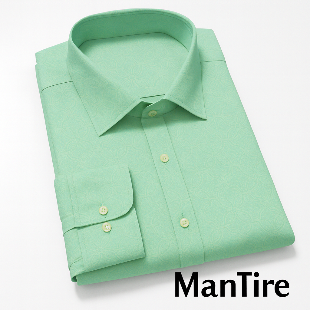 Shirt Fabric Soktas 100% Cotton Jacquard Colour Light Green