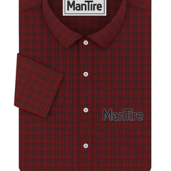 Warm Shirt Fabric Modella Check Colour Maroon