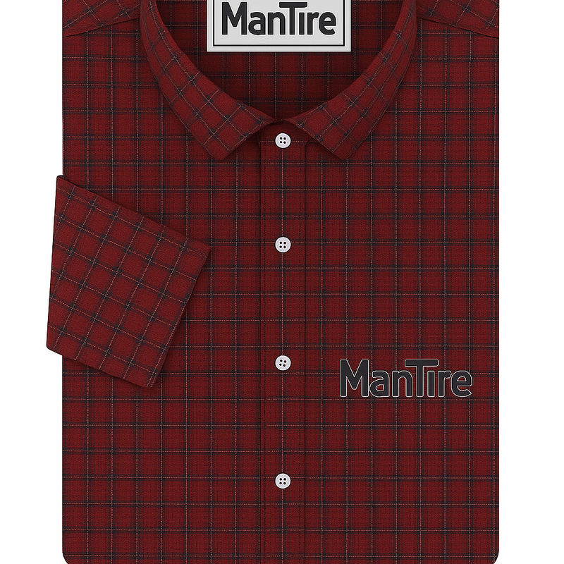 Warm Shirt Fabric Modella Check Colour Maroon
