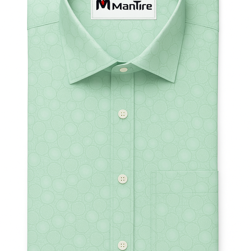 Shirt Fabric Soktas 100% Cotton Jacquard Colour Pistachio Green