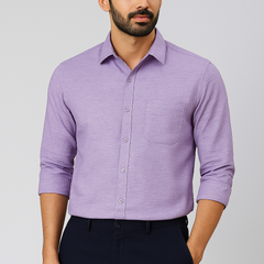 Shirt Fabric Raymond Pure Linen Plain Colour Lavender