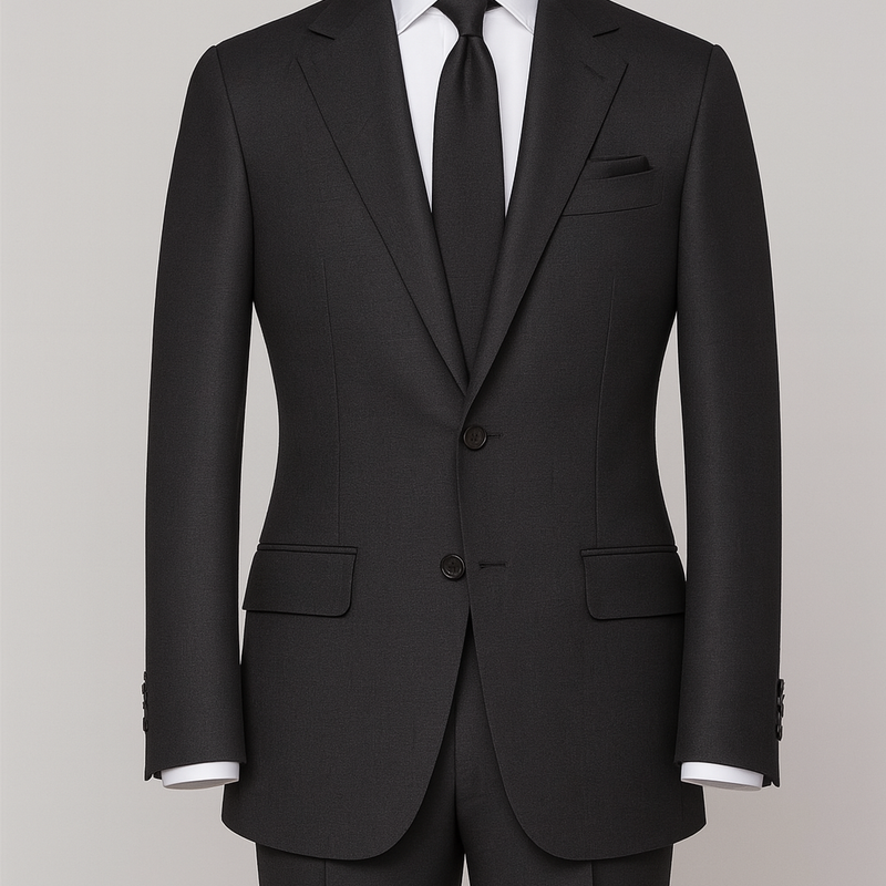 Suit Fabric Reid N Taylor Super 100s Count Wool Blended Self Texture Color Dark Grey