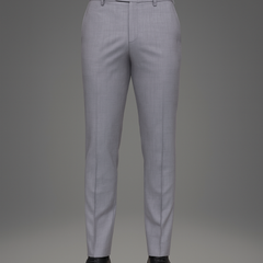 Trouser Fabri Reid & Taylor Polyester Viscose Slub Color Pinkish Grey