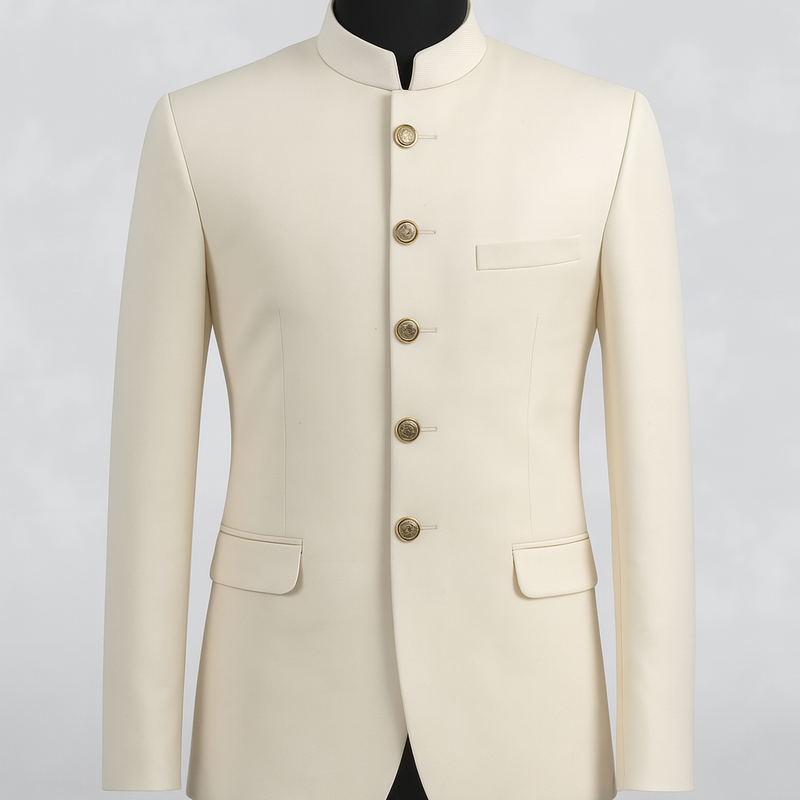 Suit Fabric Raymond Super 100s Wool Blended Color Cream