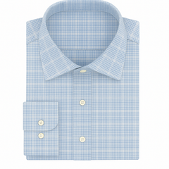 Shirt Fabric Raymond Giza Cotton Broad Check With Jacquard Colour Baby Blue