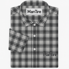 Warm Shirt Fabric Ocm Broad Check Colour Black N White
