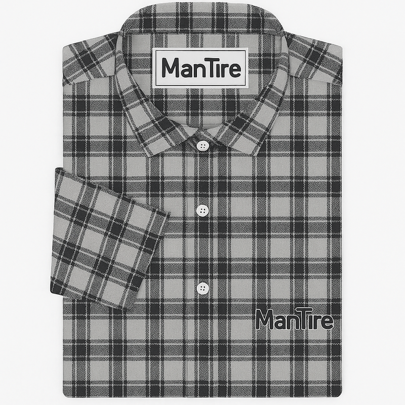 Warm Shirt Fabric Ocm Broad Check Colour Black N White