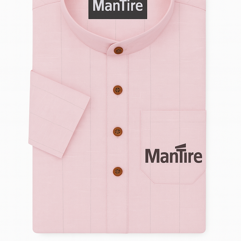 Shirt & Kurta Fabric Linen Club Linen Blended Broad Lining Colour Blush Pink
