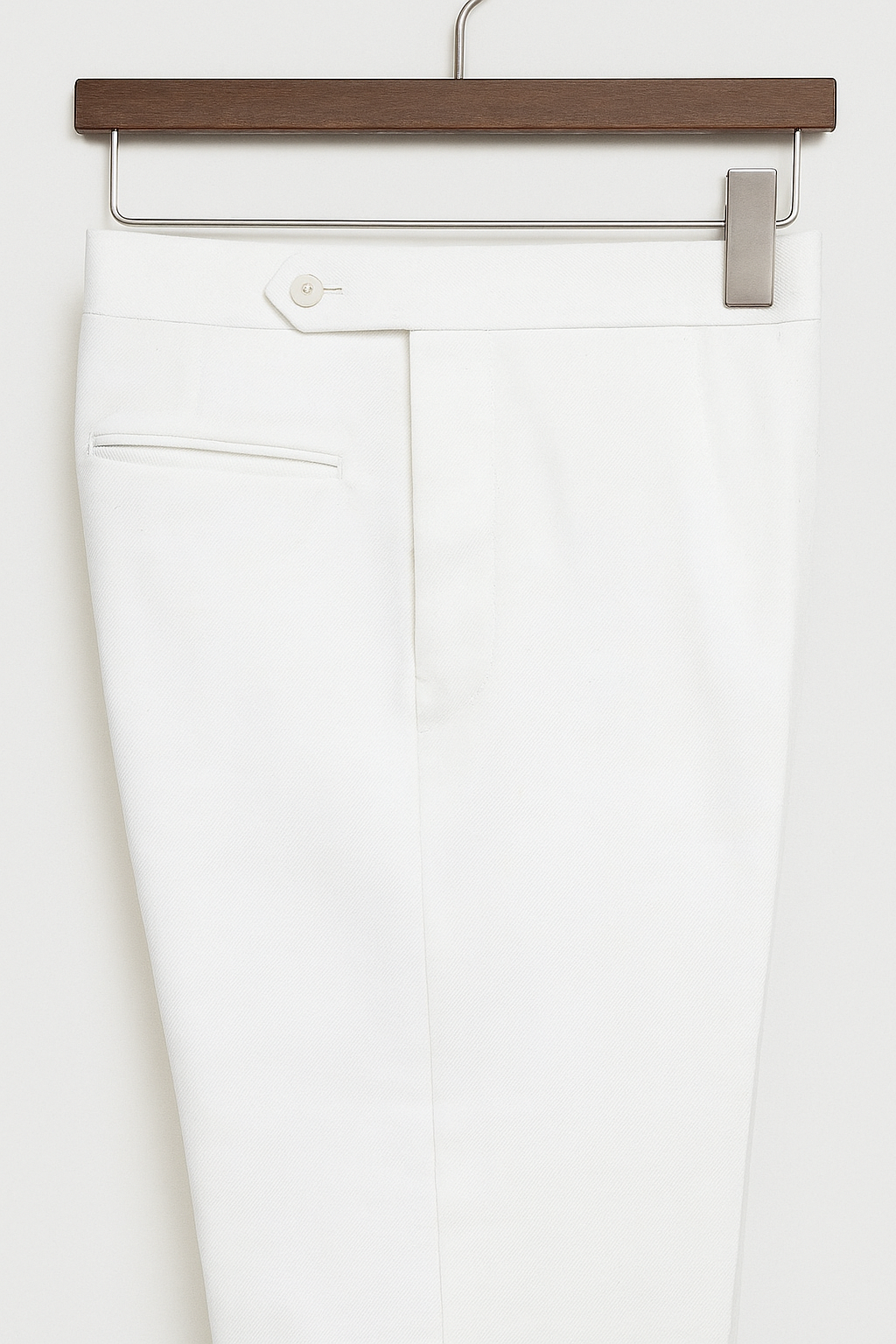 Suiting (1.70 mtr) Trouser Fabric Raymond Poly Viscose Plain Colour Off White