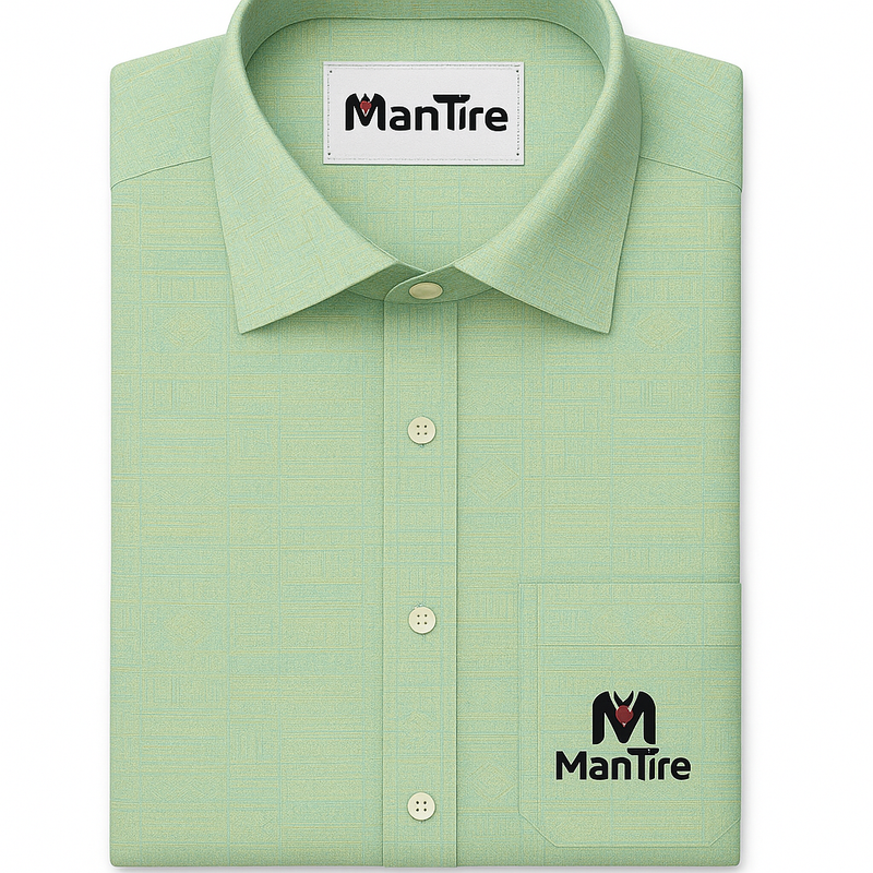 Shirt Fabric Soktas 100% Cotton Jacquard Colour Tea Green