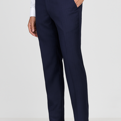 Trouser Fabric Raymond 70s Wool Blended Lining Colour Navy Blue