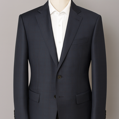 Suit Fabric Reid N Taylor Super 100s Count Wool Blended Mild Check Color Midnight Blue