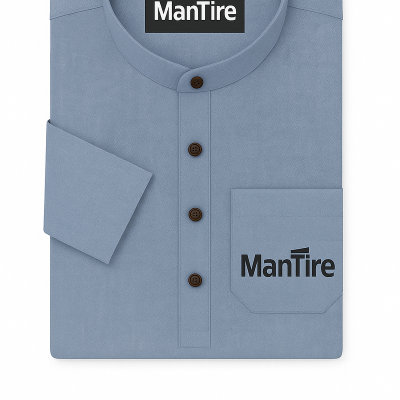 Shirt & Kurta Fabric Linen Club Linen Blended Plain Colour Light Blue