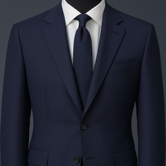 Suit Fabric Raymond 45% Super Fine Wool Blended Self Slub Color Royal Blue
