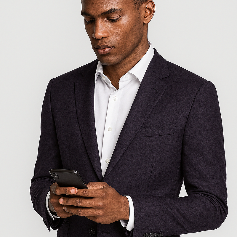 Suit Fabric Raymond Poly Viscose Dobby Color Indigo Lavender