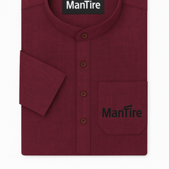 Shirt & Kurta Fabric Raymond Pure Linen Plain Colour Jam Red