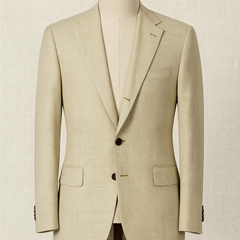 Suit Fabric Raymond Poly Viscose Mild Check Color Camel Cream