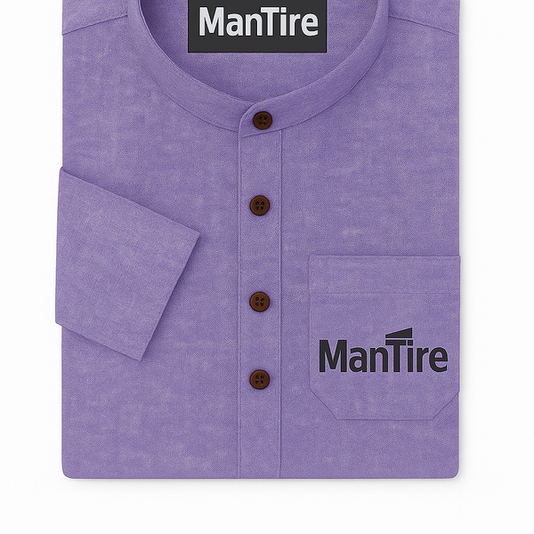 Kurta Fabric Raymond Pure Linen Plain Colour Lavender