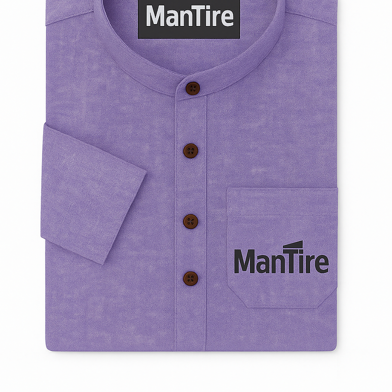 Shirt & Kurta Fabric Raymond Pure Linen Plain Colour Lavender