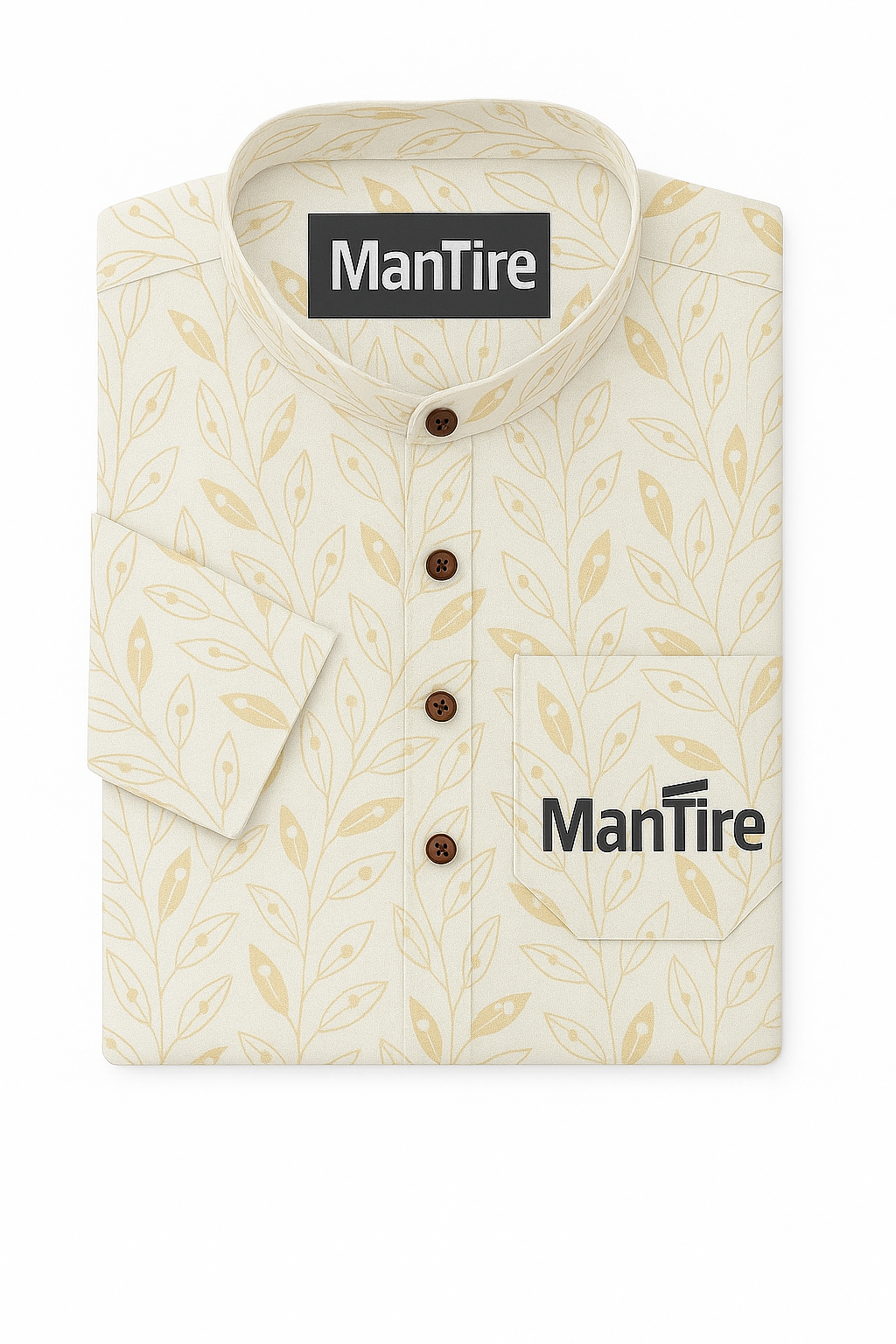 Shirt Fabric Linen Club Linen Blended Printed Colour Brown N Off White