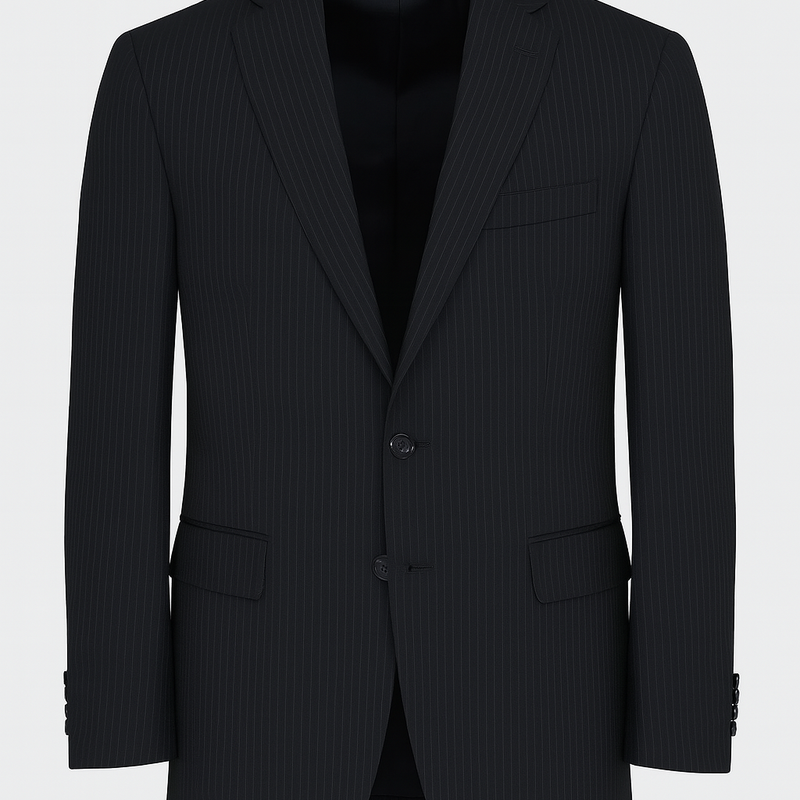 Suit Fabric Raymond Super Fine Wool Blended Small Lining Color Black