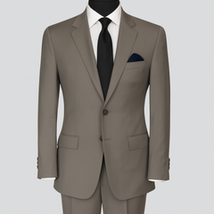 Suit Fabric Raymond Super 100s Merino 52% Wool Plain Color Light Brown