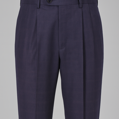 Suiting (1.80 mtr) Trouser Fabric Raymond Poly Viscose Mild Check Colour Plum Wine
