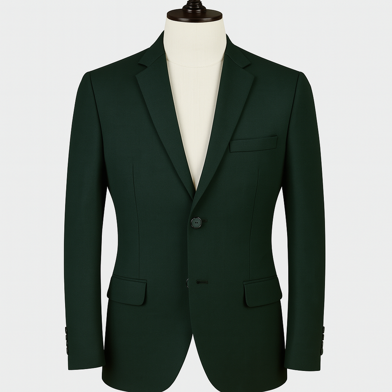 Blazer Fabric Raymond Poly Viscose Plain Colour Dark Green