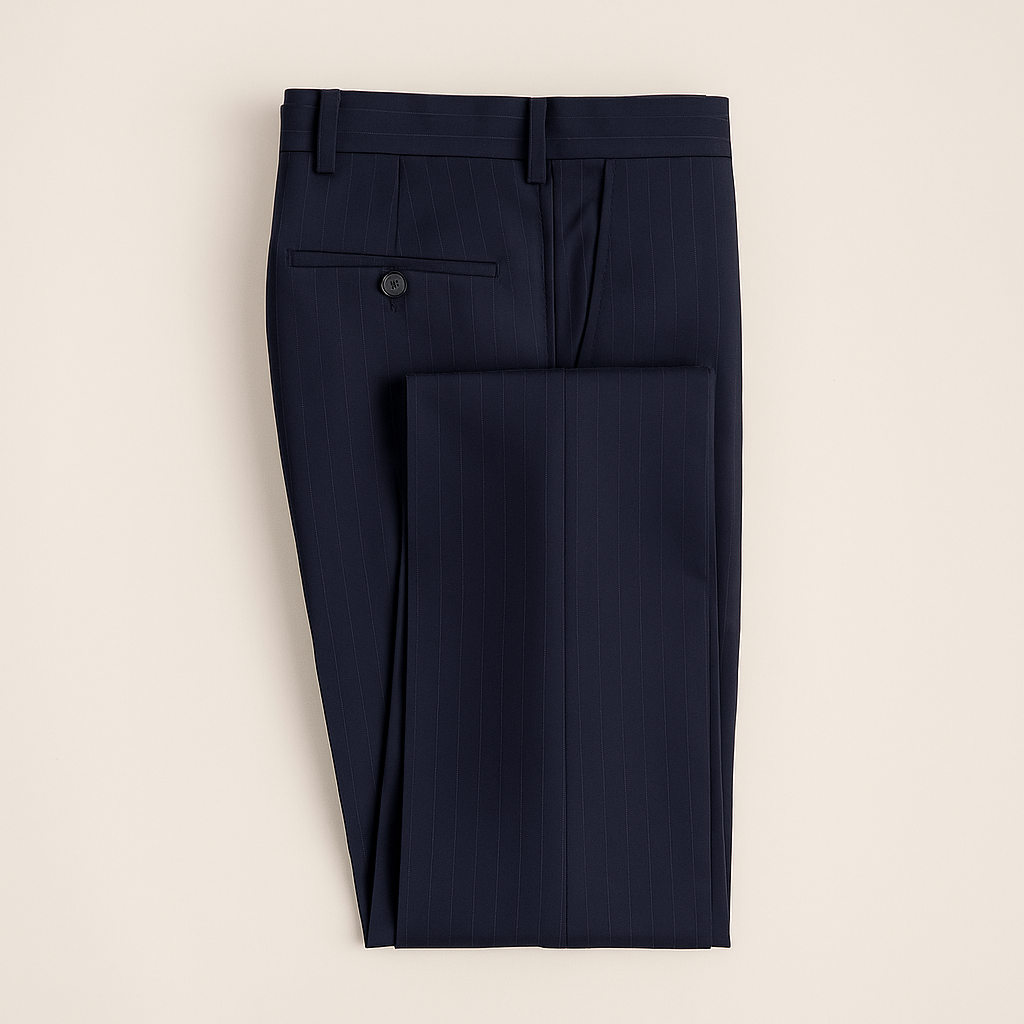 Trouser Fabric Raymond 90s Wool Blended Lining Colour Space Blue
