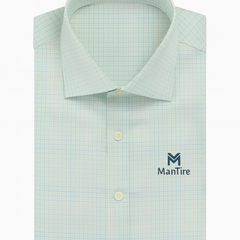 Shirt Fabric Soktas Giza Cotton Mix Pin Check Colour Pista Green N Blue