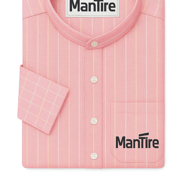 Shirt & Kurta Fabric Linen Club Pure Linen Broad Lining Colour Blush Pink