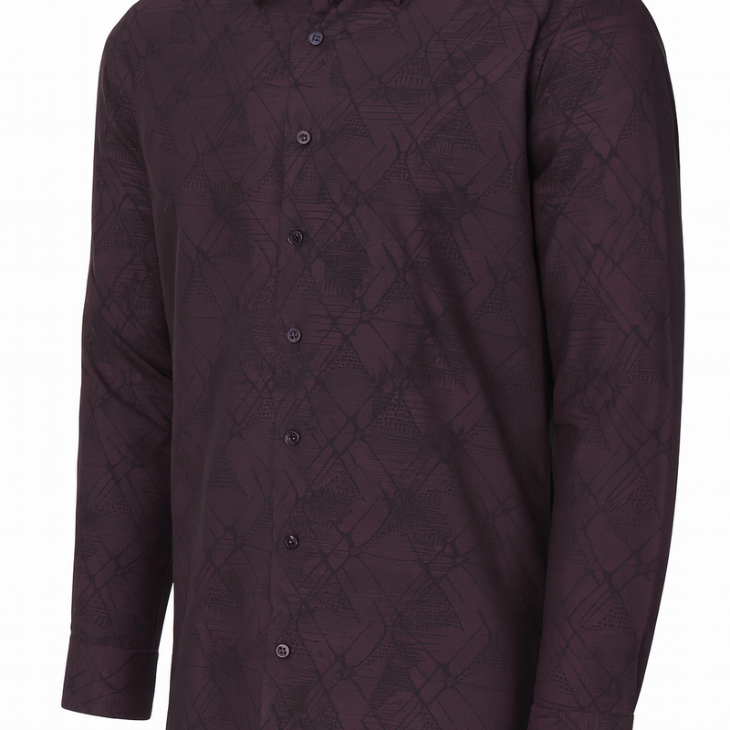 Shirt Fabric Soktas 100% Cotton Jacquard Colour Dark Purple