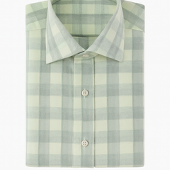 Shirt Fabric Soktas Giza Cotton Broad Check Colour Grey N Ash White