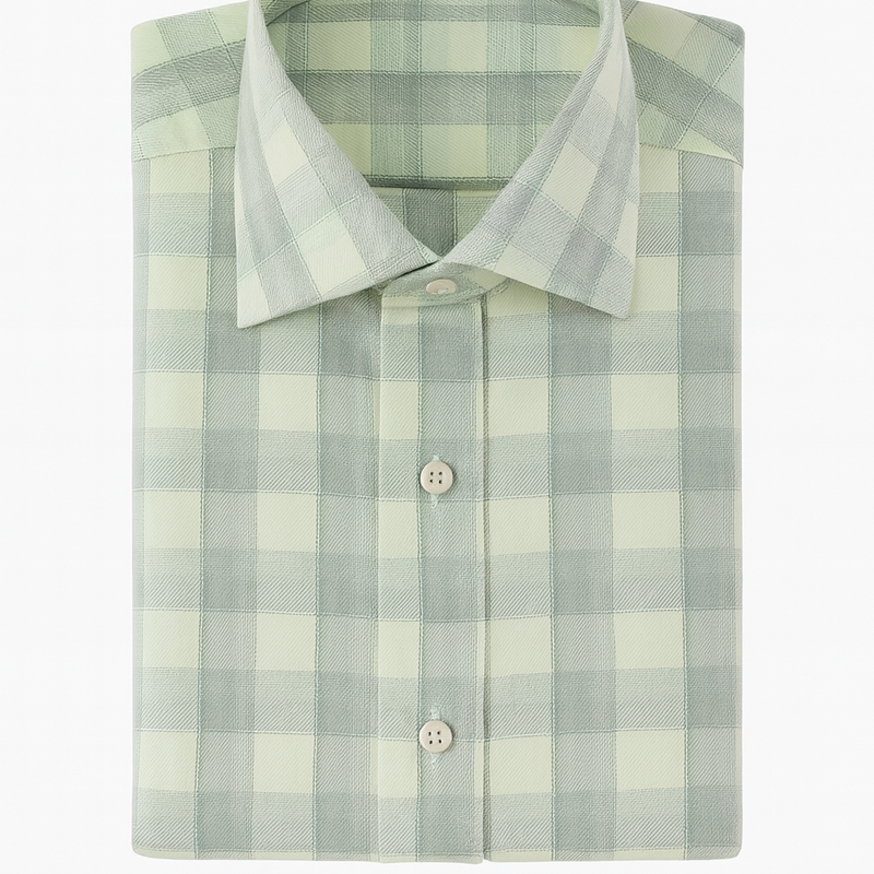 Shirt Fabric Soktas Giza Cotton Broad Check Colour Grey N Ash White